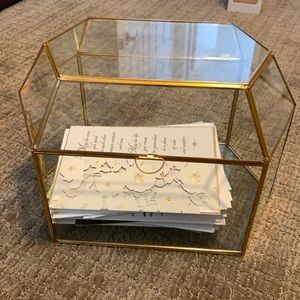 Gold wedding card box